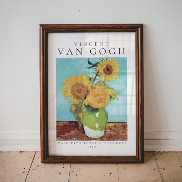 Vase with Three Sunflowers by Vincent van Gogh