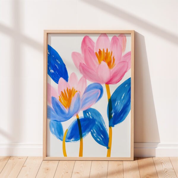 Pink and Blue Florals