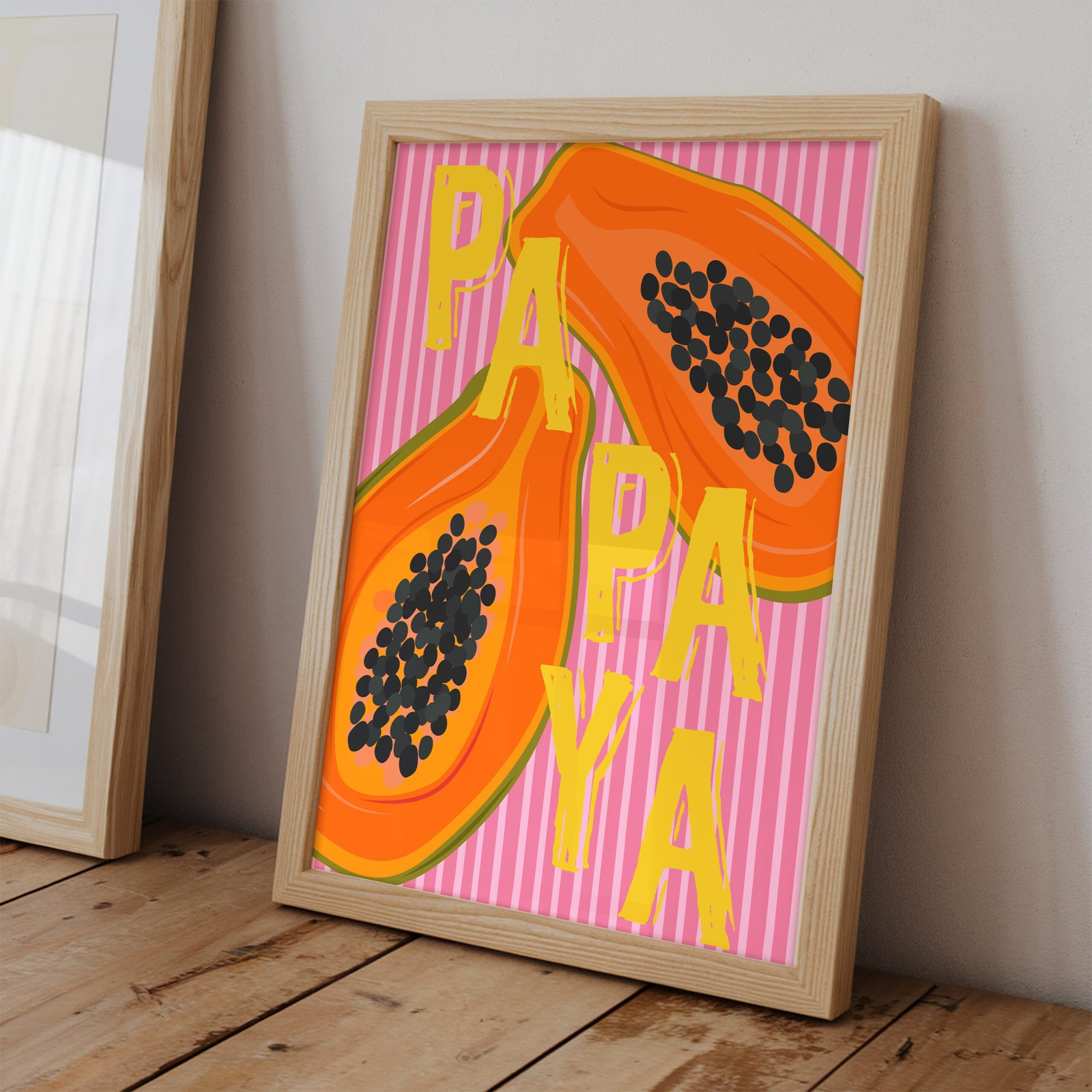 Tropical Papaya Typography Print - Image 2