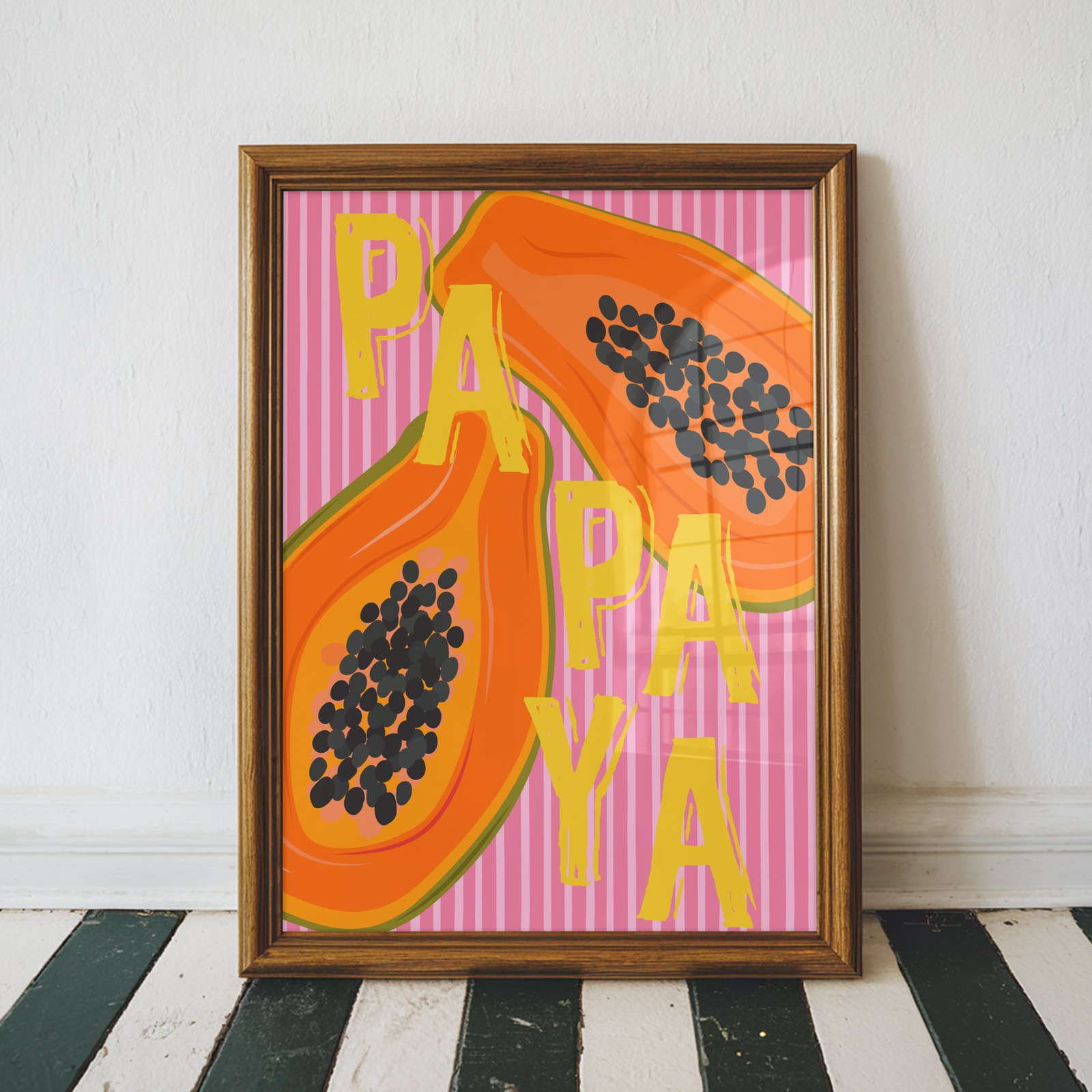 Tropical Papaya Typography Print - Image 4