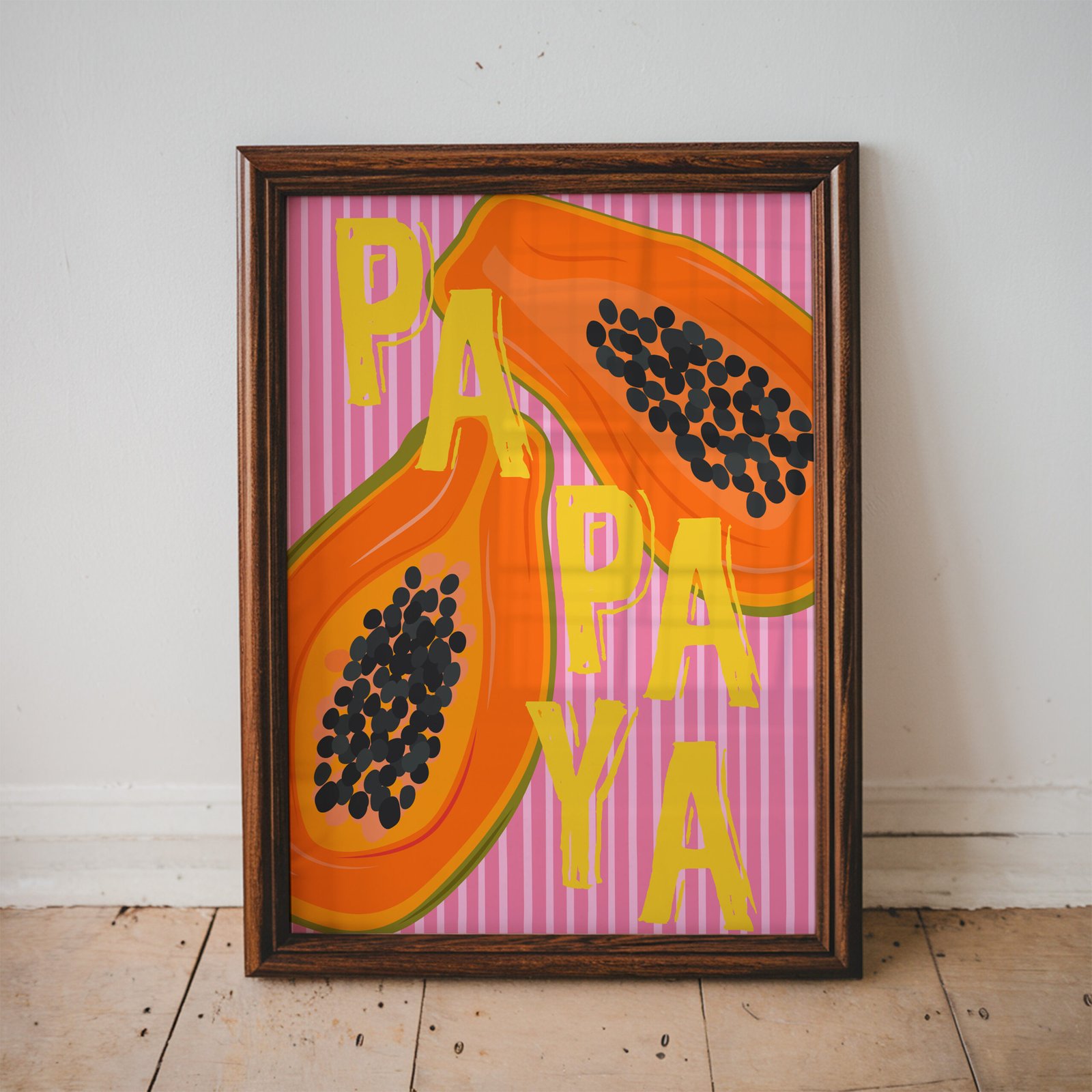 Tropical Papaya Typography Print - Image 5