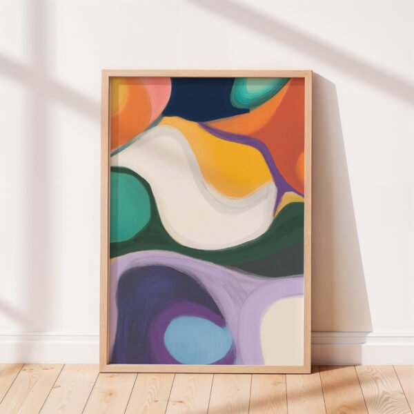 Waves of Color Abstract Print