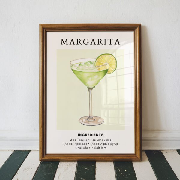 Margarita Cocktail Recipe Print