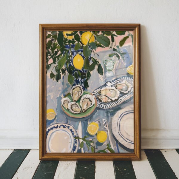 Oysters & Lemons Still Life