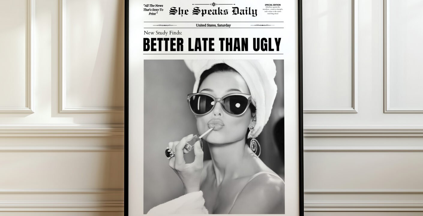 Better Late Than Ugly Audrey Hepburn print