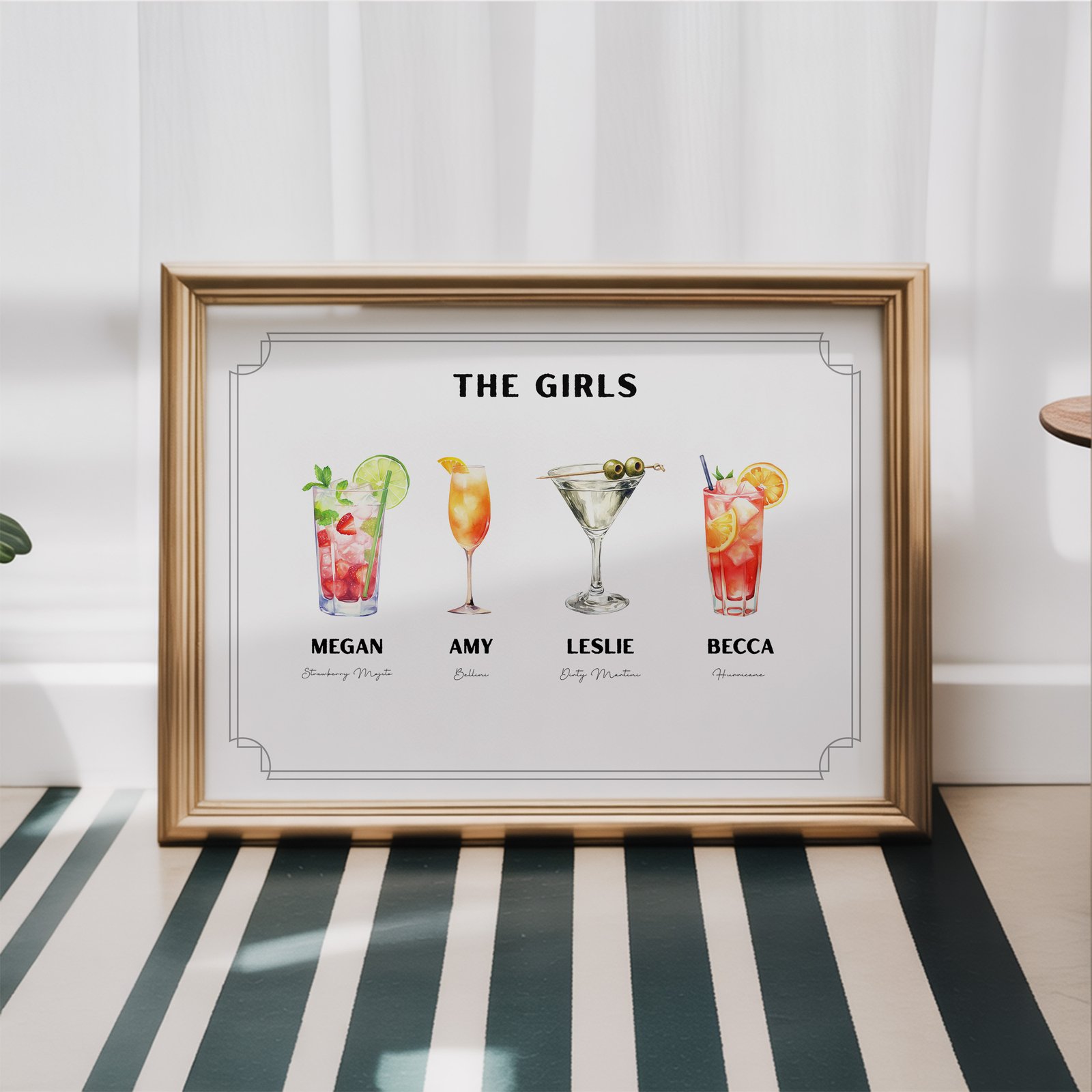 Custom Roommate Cocktail Print - White - Image 4