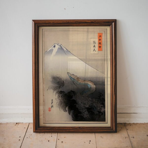 Dragon Rising to the Heavens by Ogata Gekkō Japanese Woodblock Print