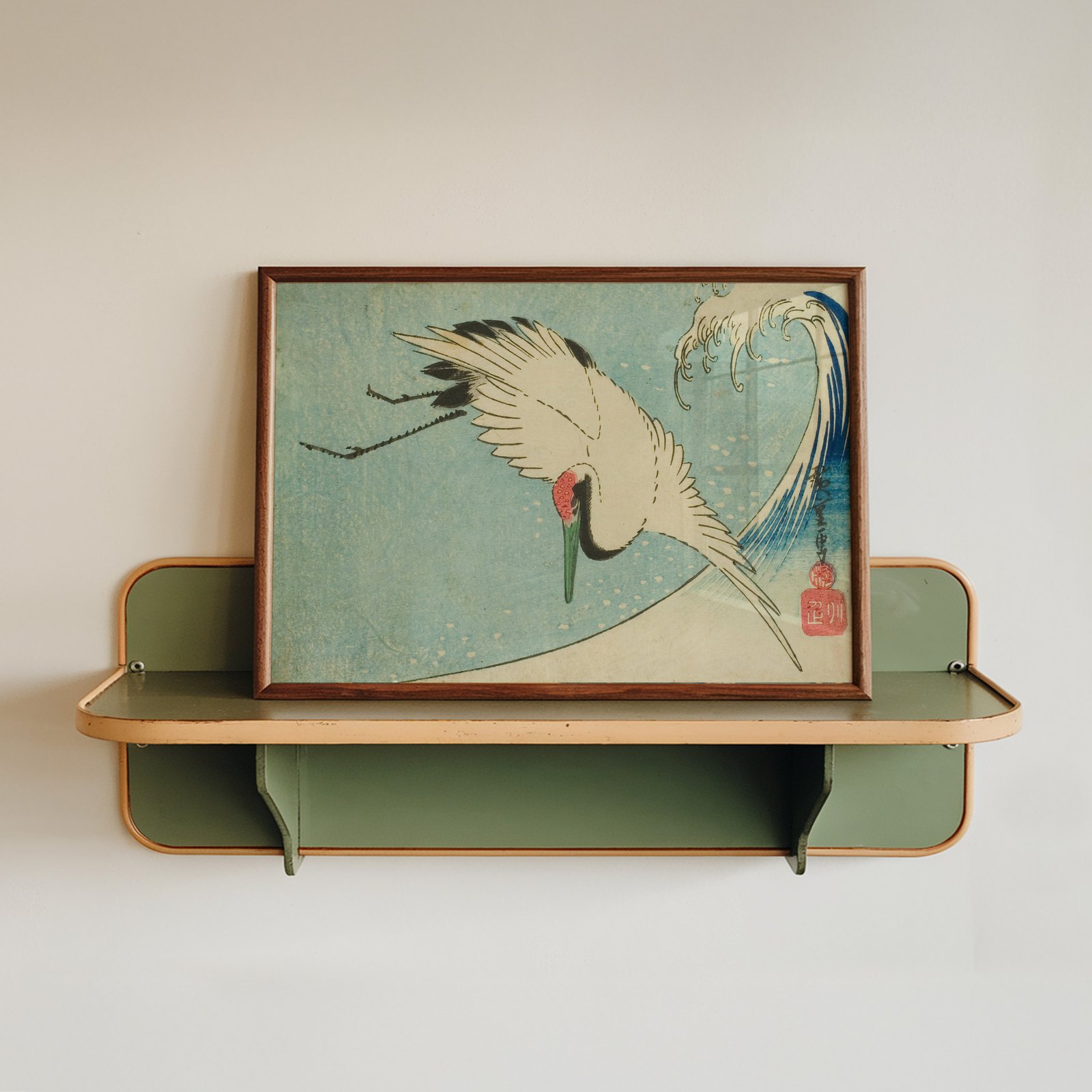 Crane Flying Over Wave by Utagawa Hiroshige - Image 2