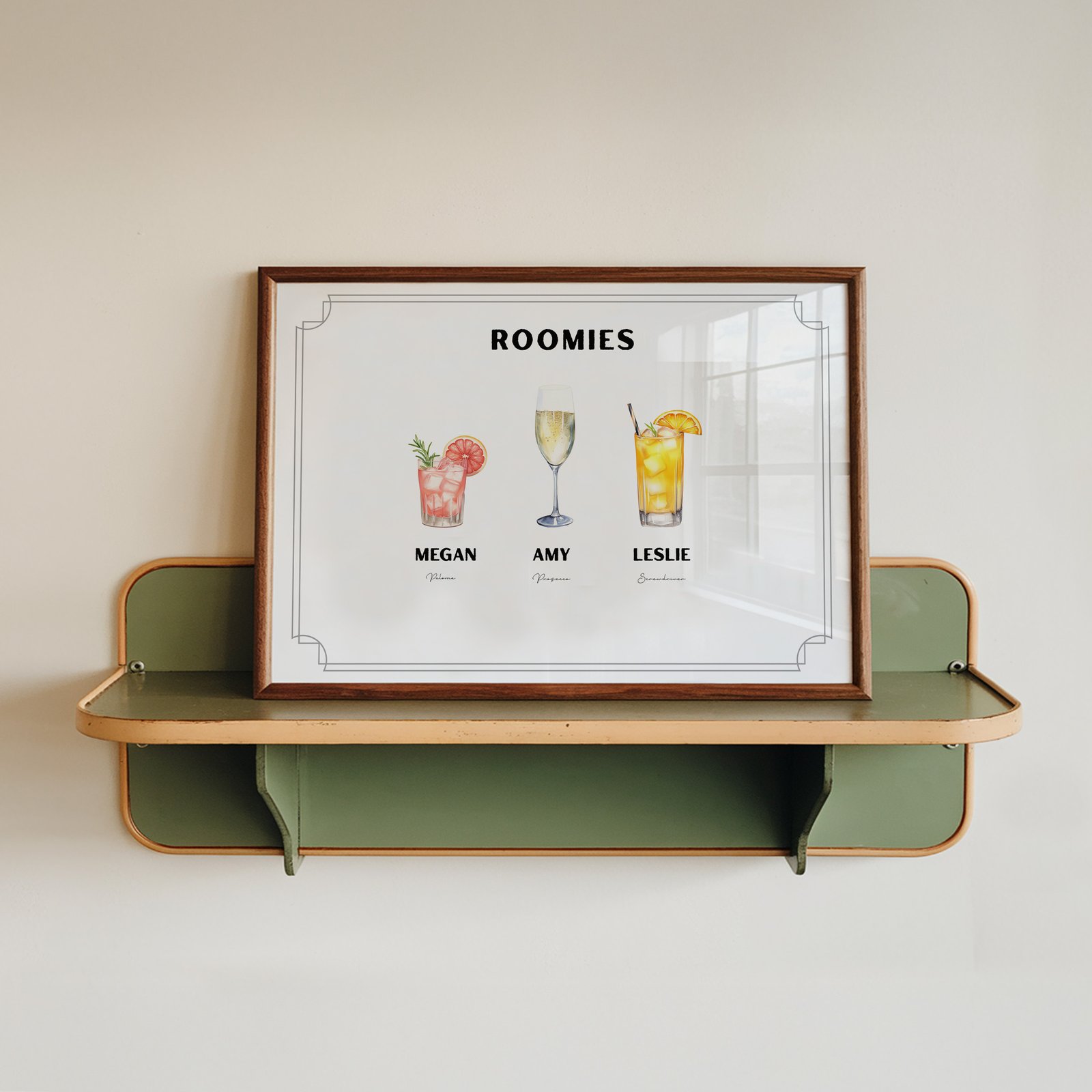 Custom Roommate Cocktail Print - White - Image 2