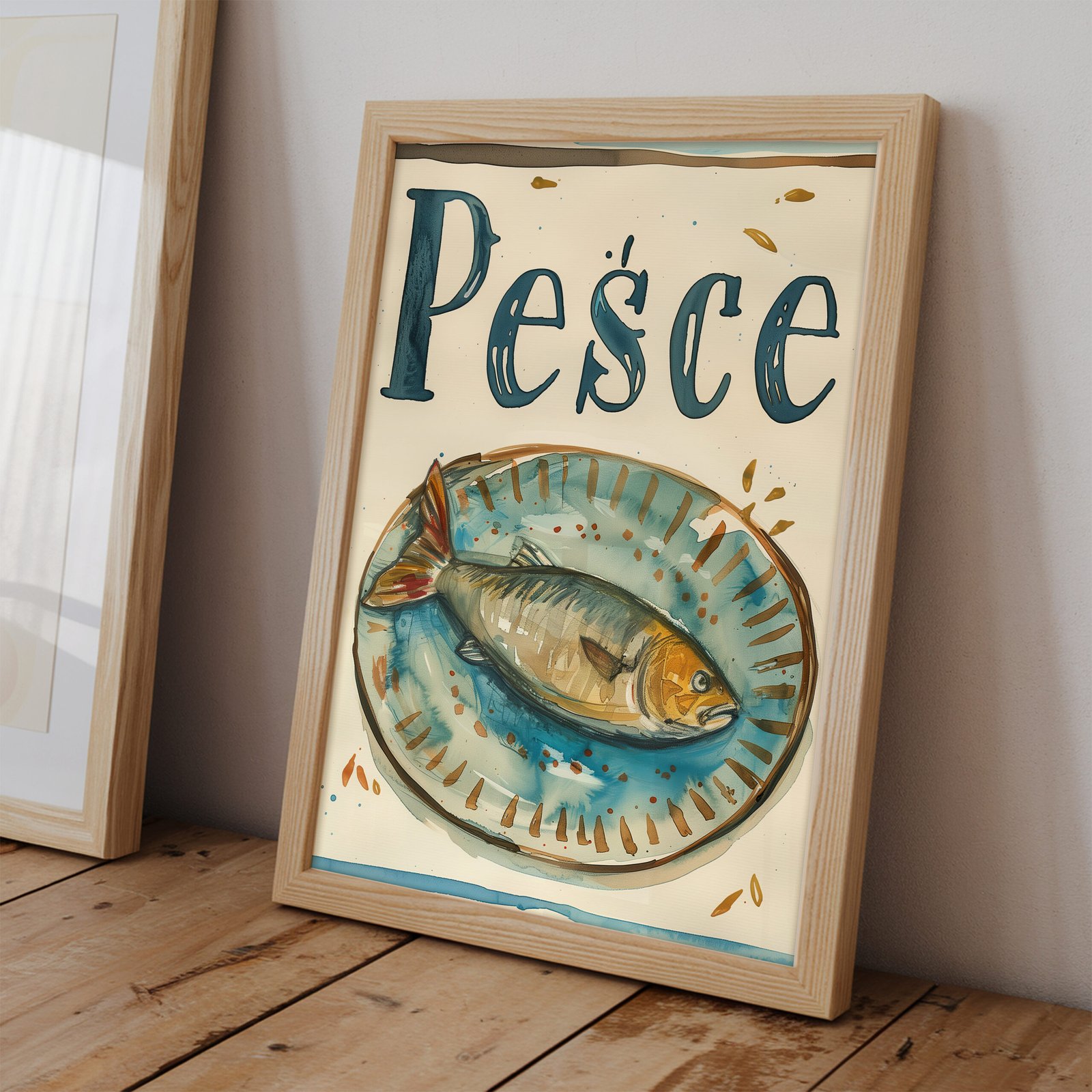 Pesce Italian Kitchen Art Print - Image 2