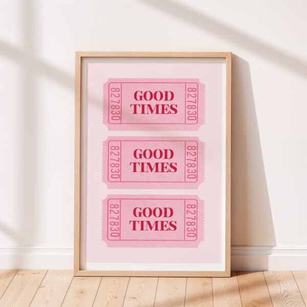 Good Times Ticket Wall Art