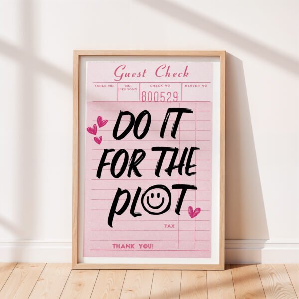 Do It For The Plot Guest Check Print
