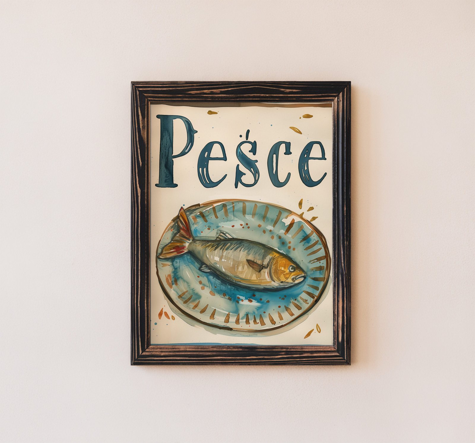 Pesce Italian Kitchen Art Print - Image 3