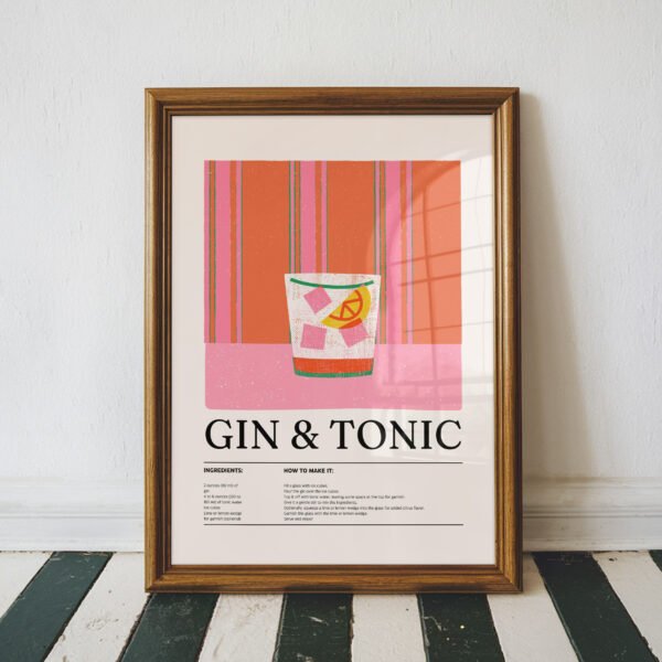 Colorful Gin & Tonic Cocktail Recipe