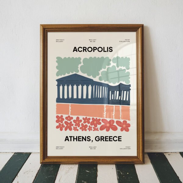 Acropolis Athens Travel Poster