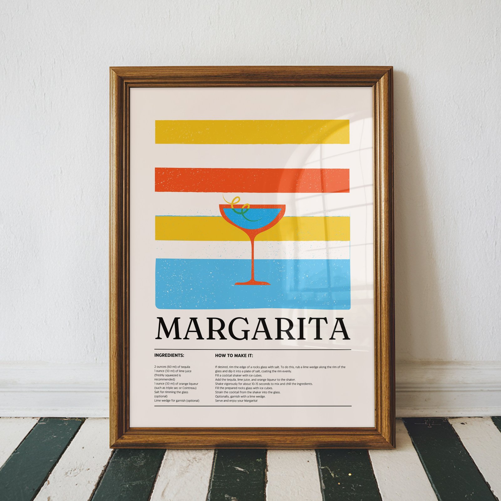 Colorful Cocktail Recipe Gallery Wall - Image 5
