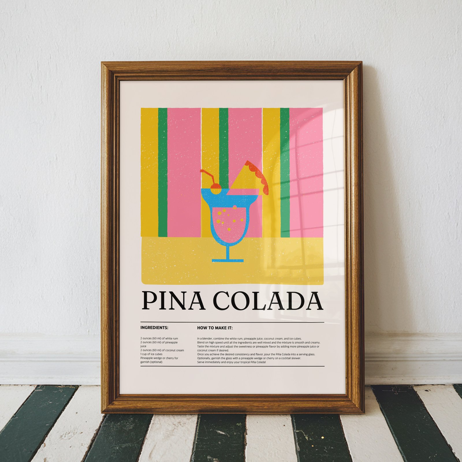 Colorful Cocktail Recipe Gallery Wall - Image 3