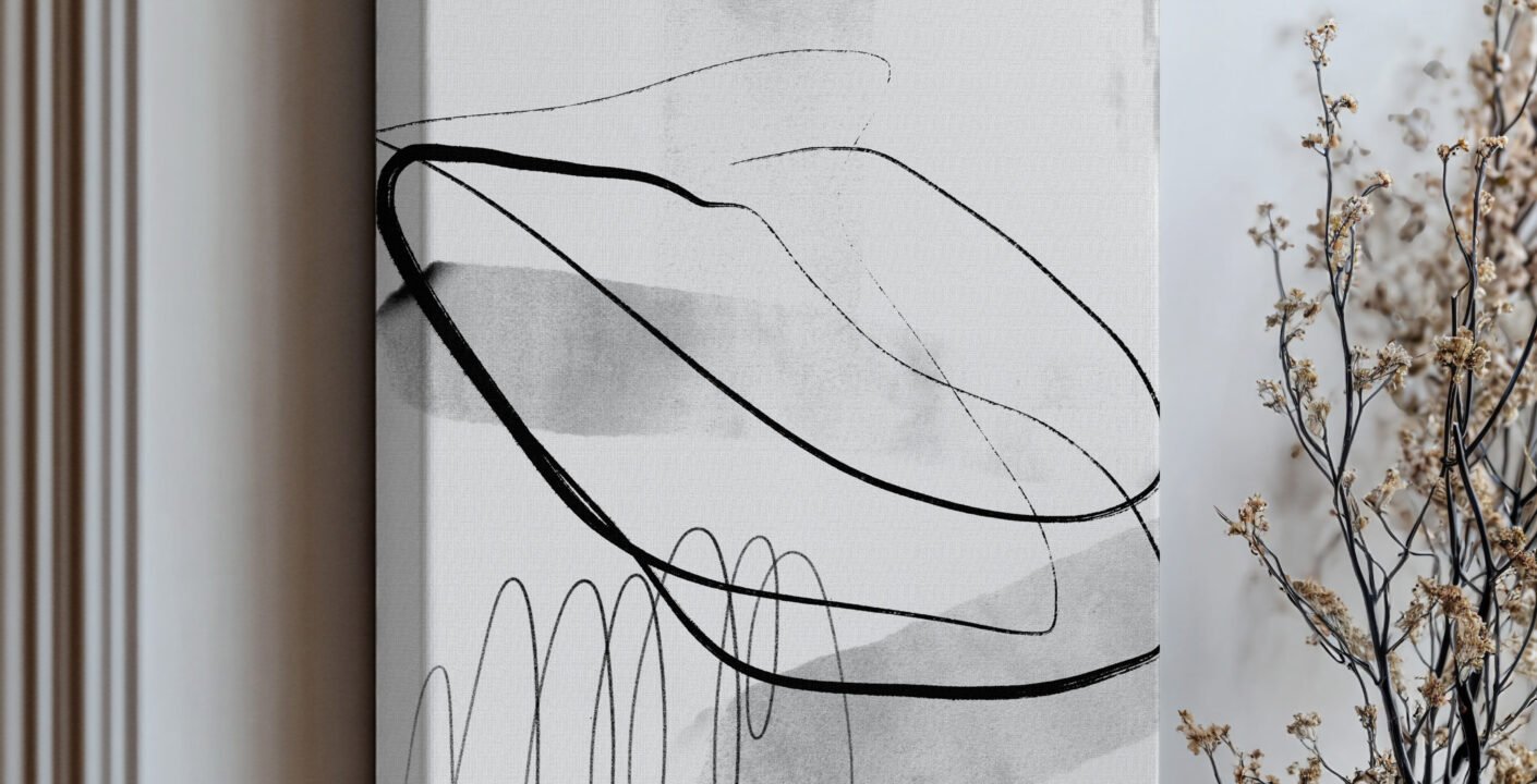 Black and White Abstract Art