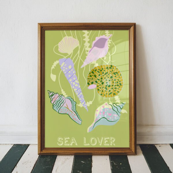 Sea Lover Shell Print