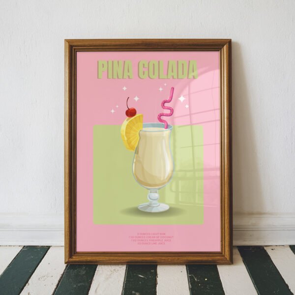 Retro Pina Colada Print