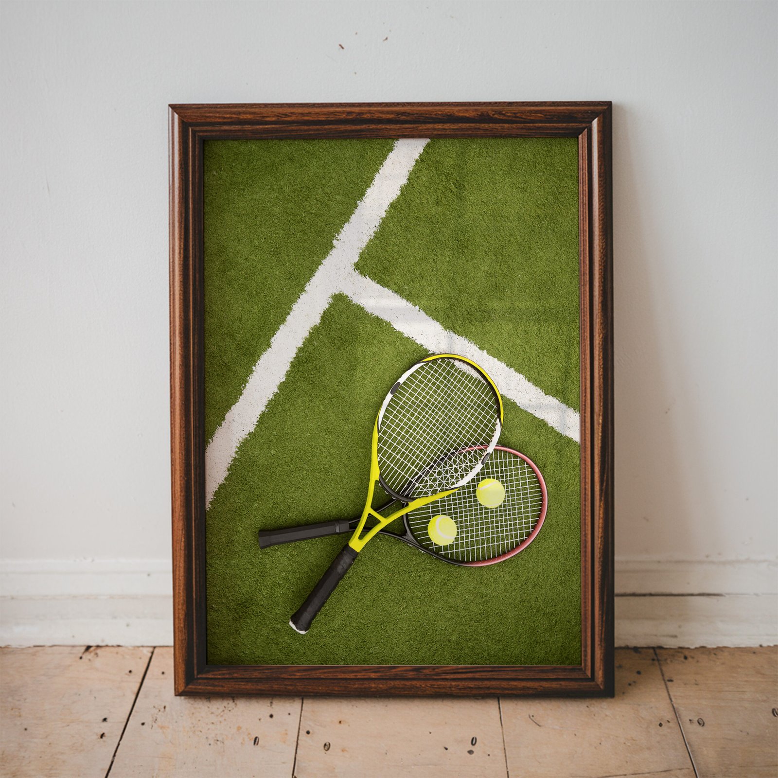Grass Court Tennis Print – Modern Sports Wall Decor - Image 3