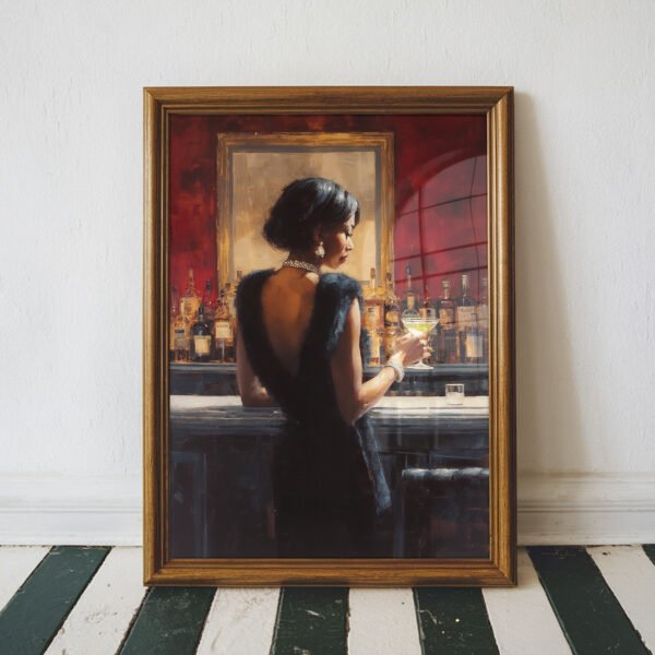 Elegant Woman at the Bar