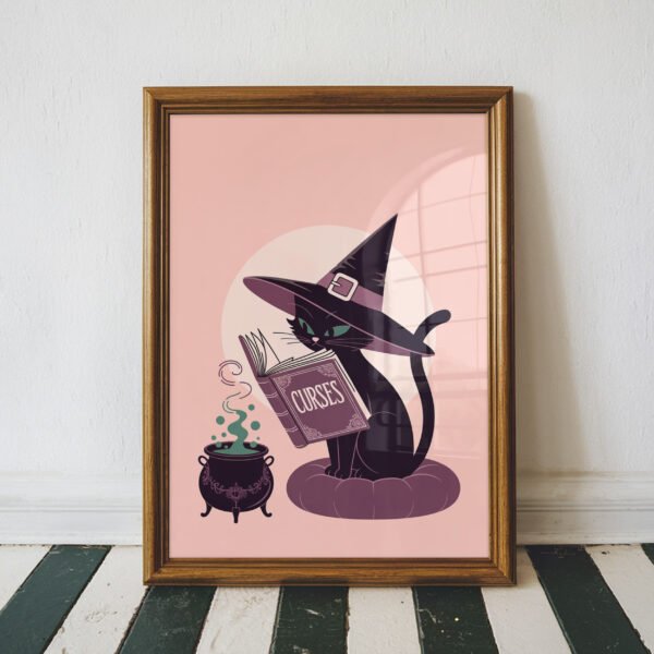 Witch Cat Wall Art