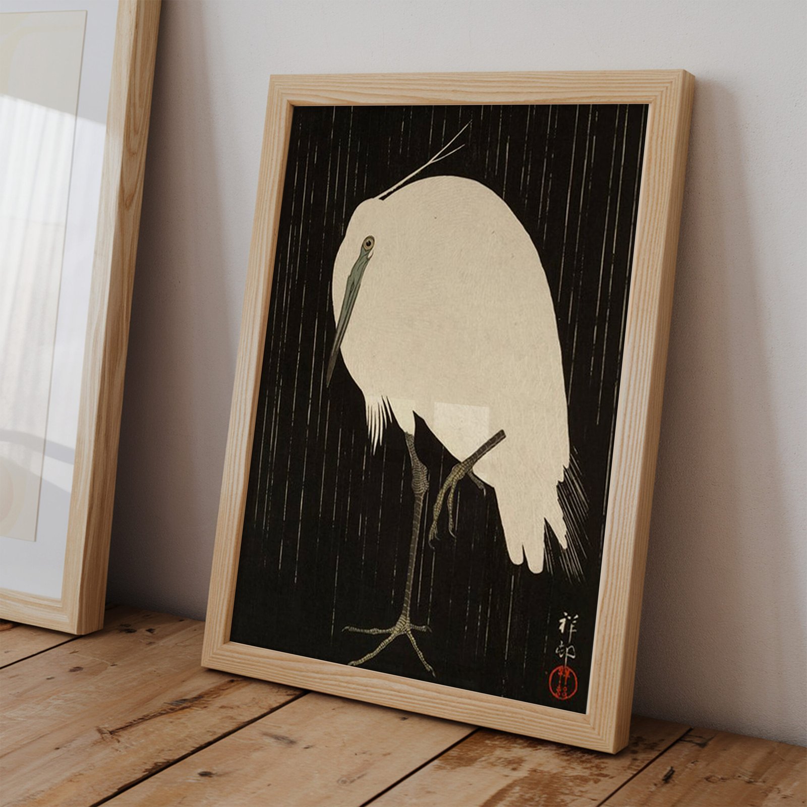 Egret in the Rain by Ohara Koson - Image 2