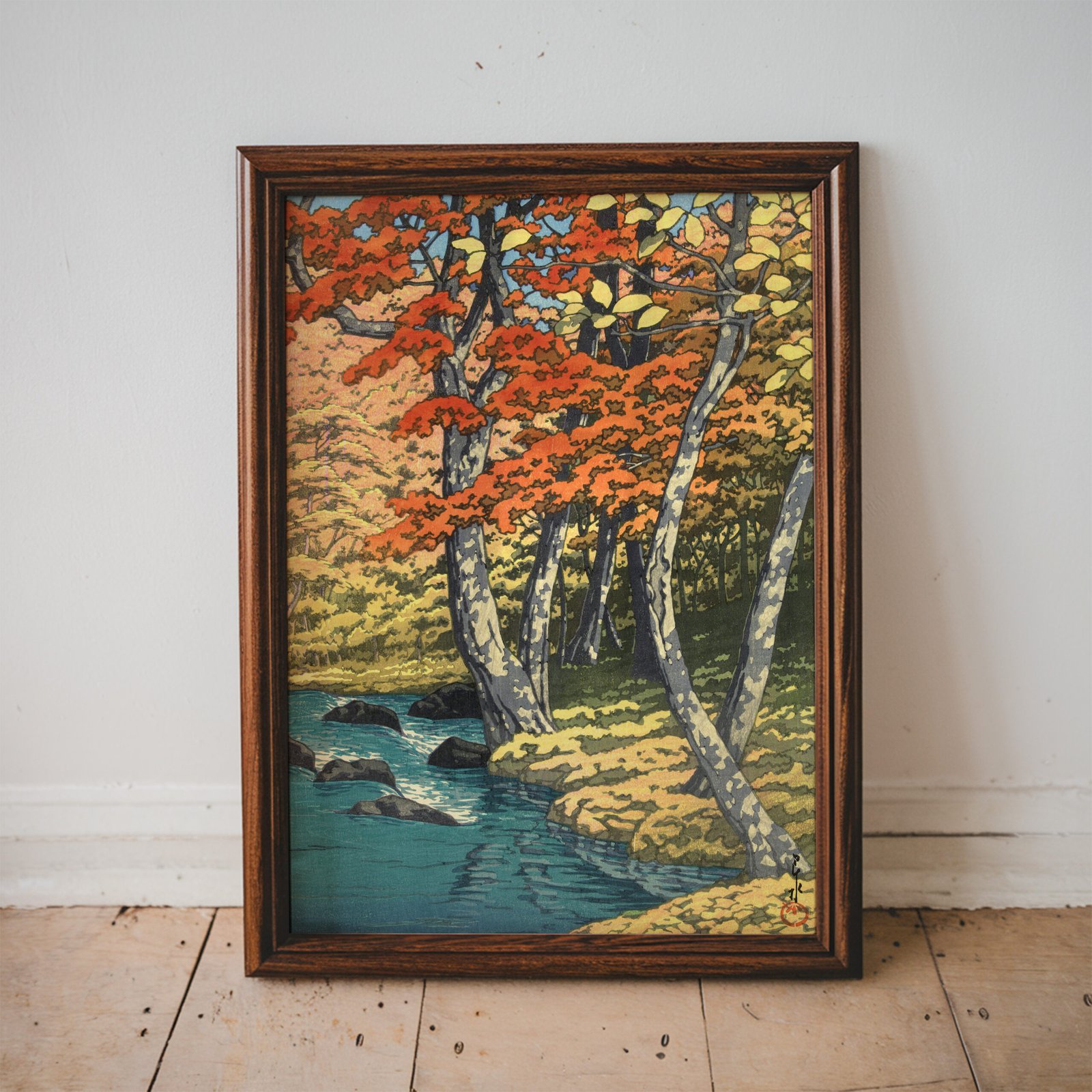 Autumn in Oirase by Kawase Hasui