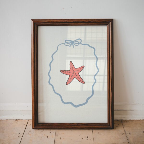 Starfish in a Bow Frame