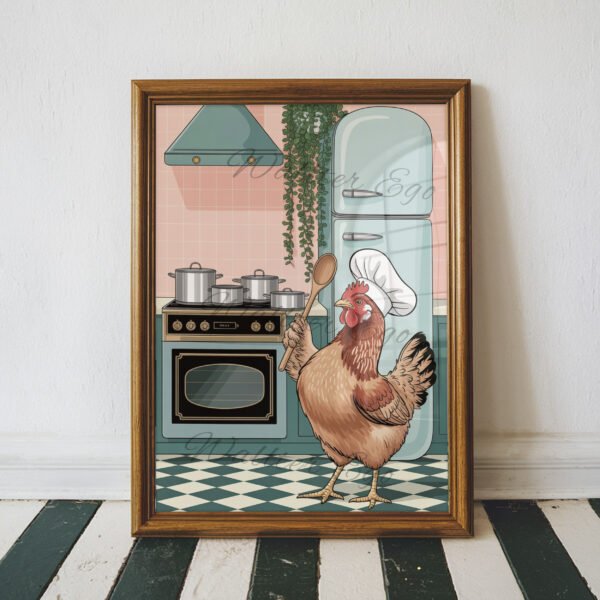 Chef Chicken in the Kitchen