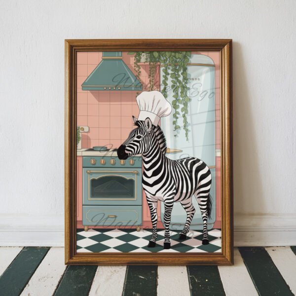 Chef Zebra in the Kitchen