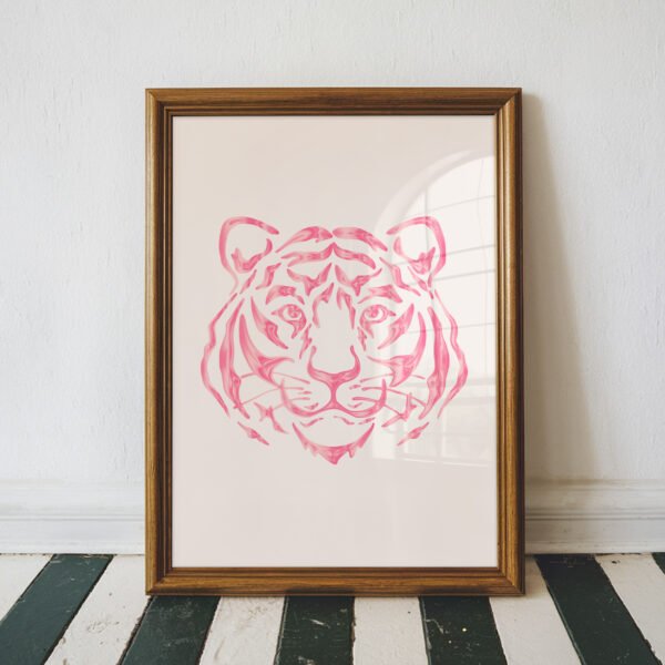 Pink Tiger Wall Art