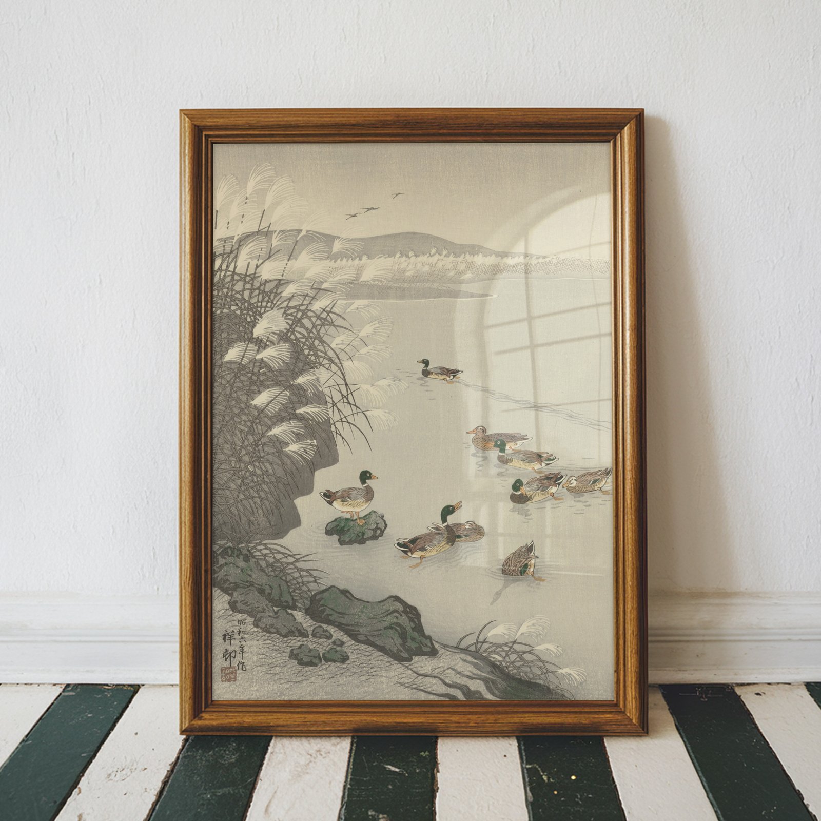 Ducks in the Water by Ohara Koson