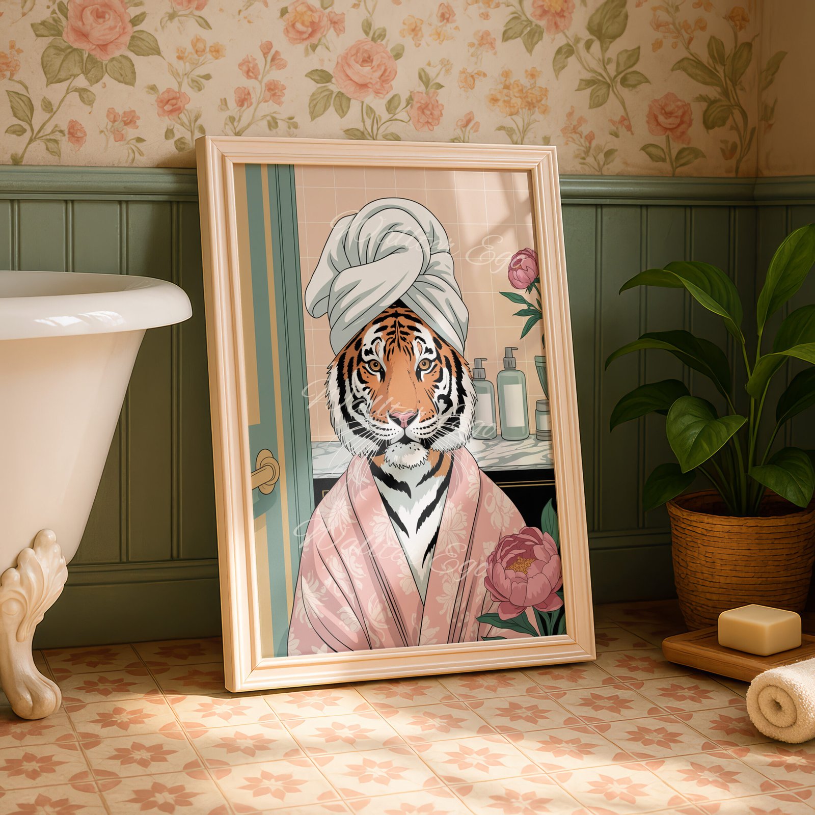 Tiger in Spa Robe - Image 3