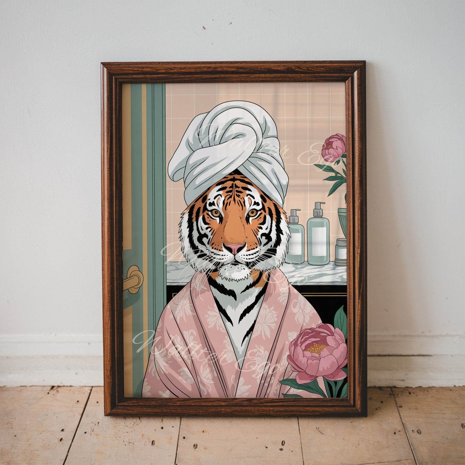 Tiger in Spa Robe