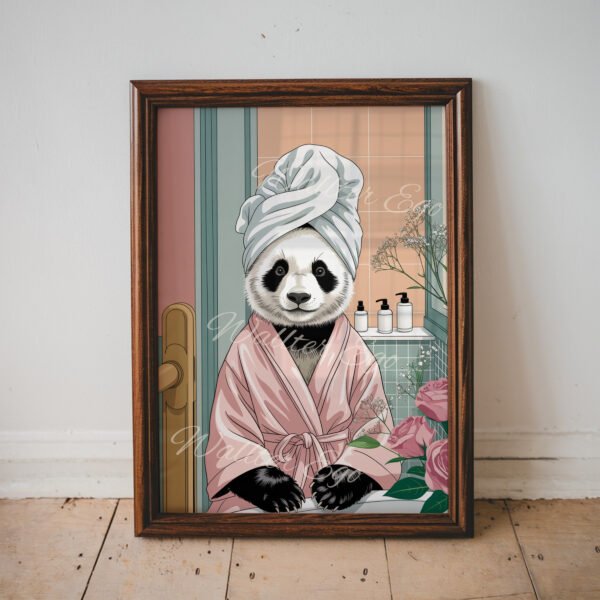 Panda in Spa Robe