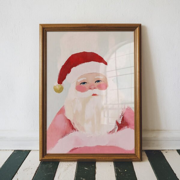 Blush Santa Painting