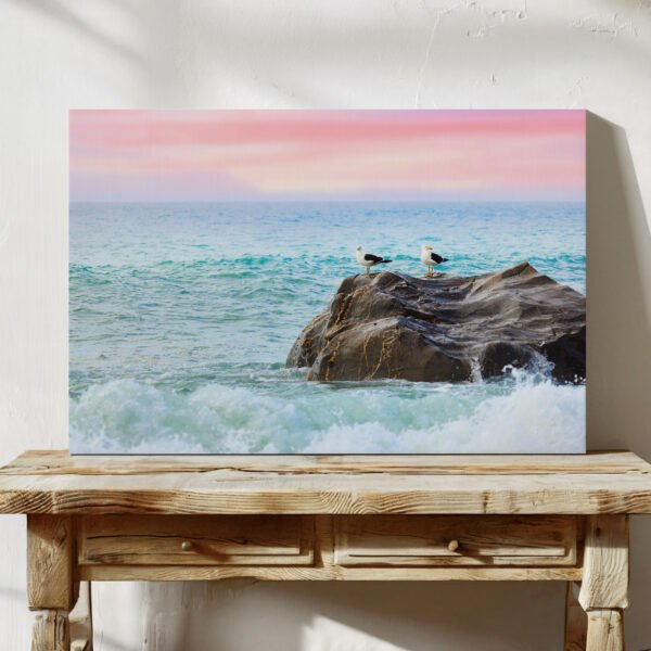 Soft Pastel Seagull Seascape