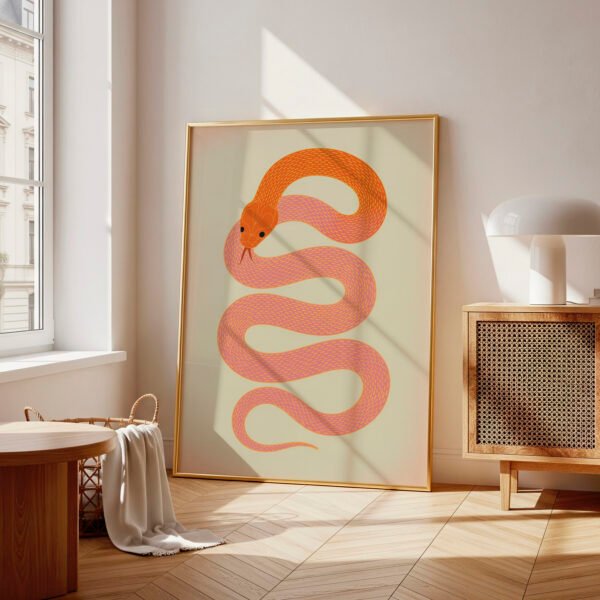 Pink Orange Neon Snake