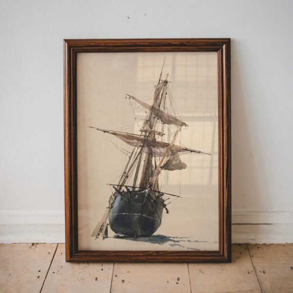 Beached Fishing Vessel by Thomas Miles Richardson