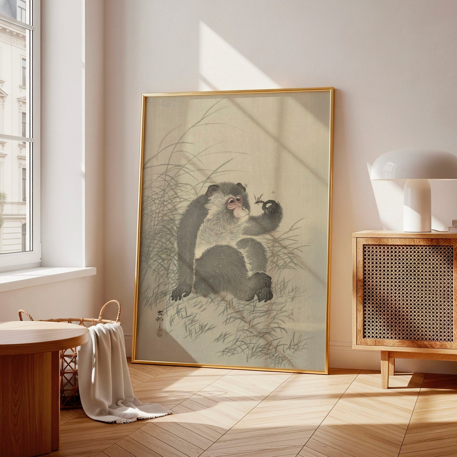 Monkey with Insect by Ohara Koson - Image 3