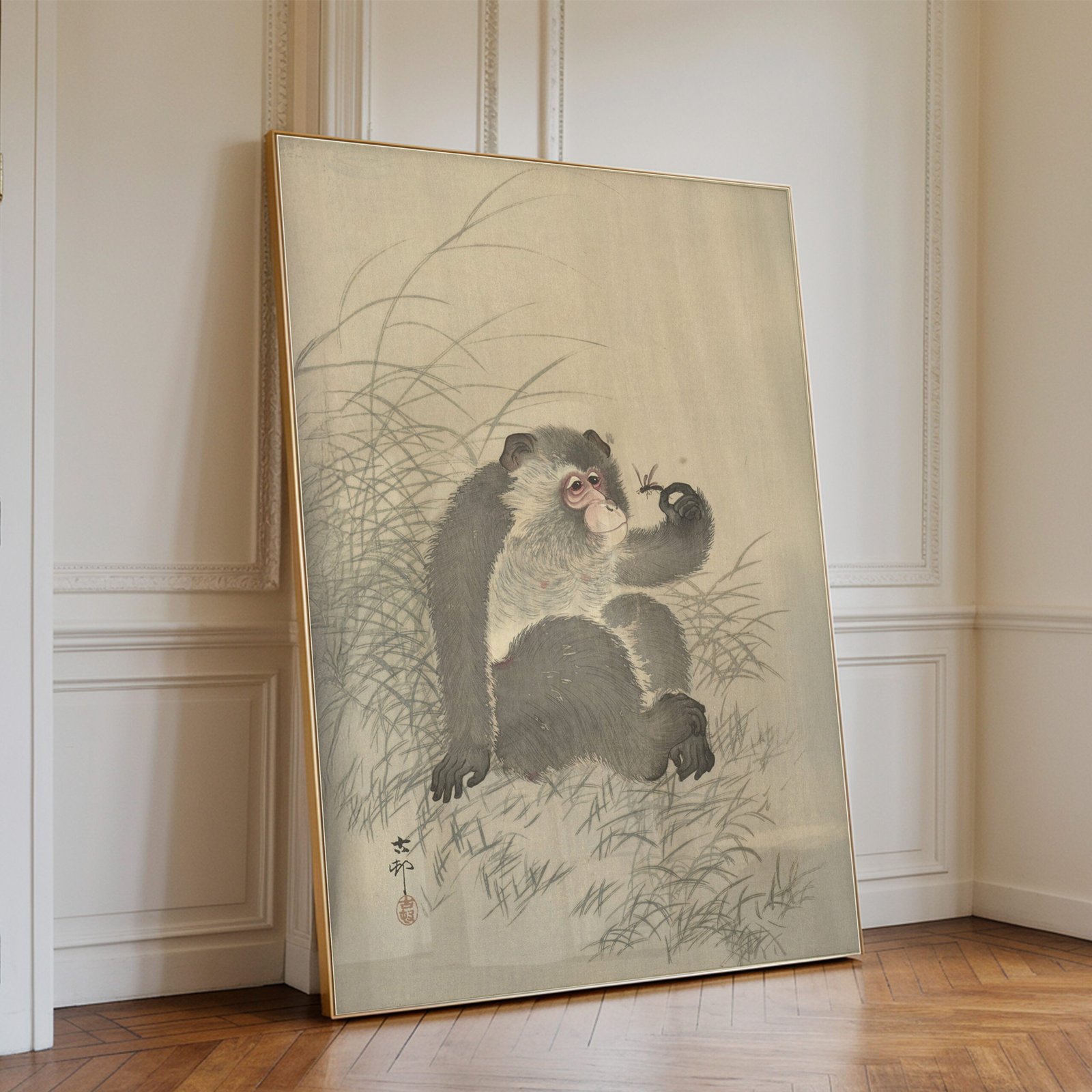 Monkey with Insect by Ohara Koson - Image 2