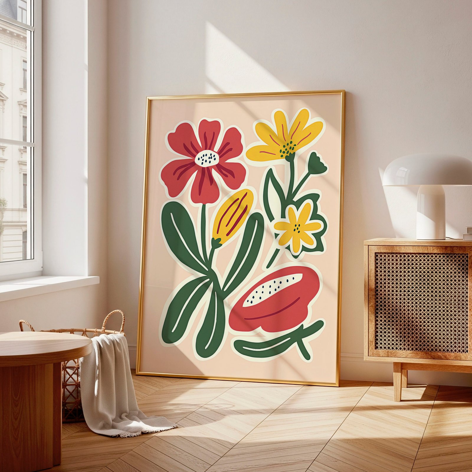 Mid Century Floral Wall Art