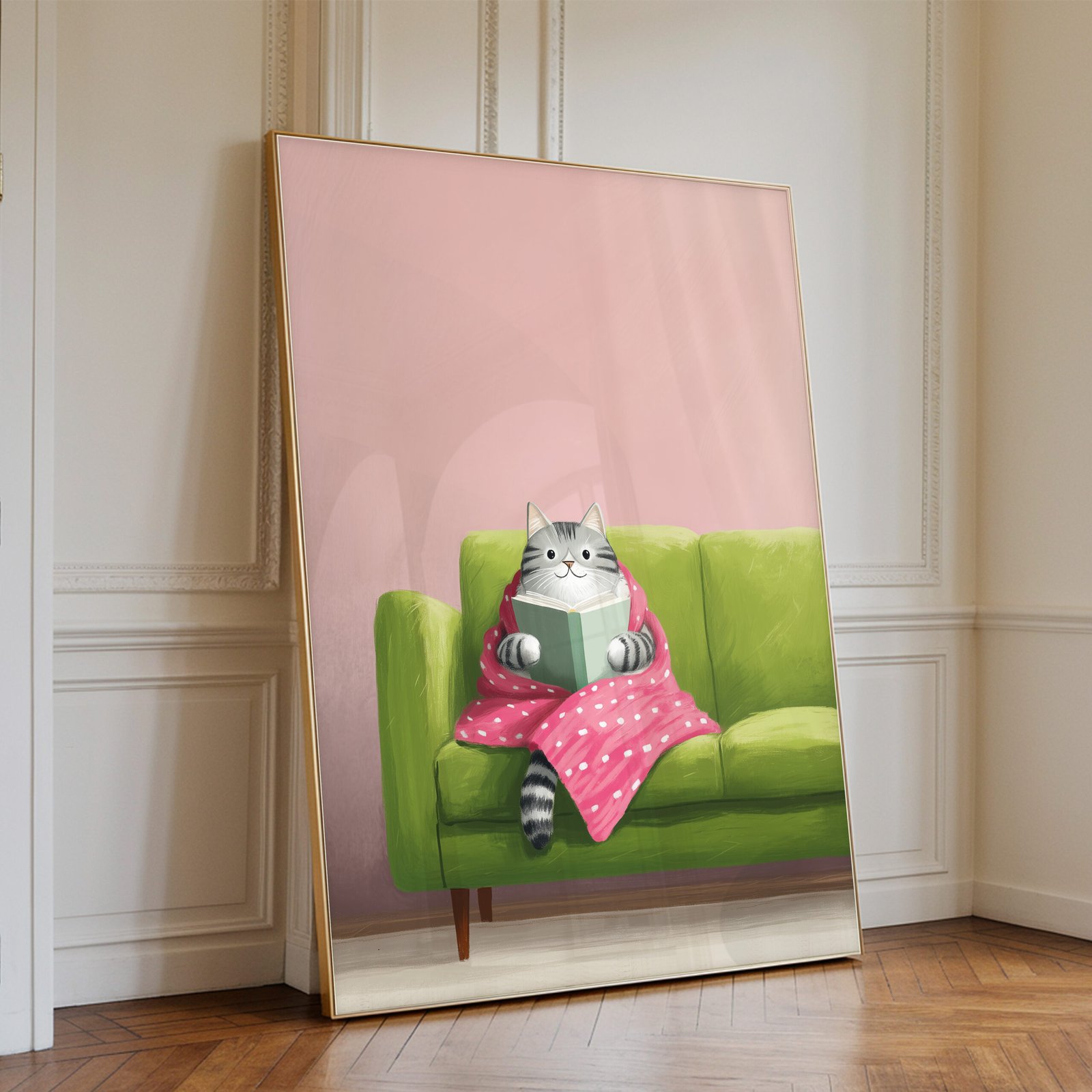 Cozy Cat Reading Book - Image 2