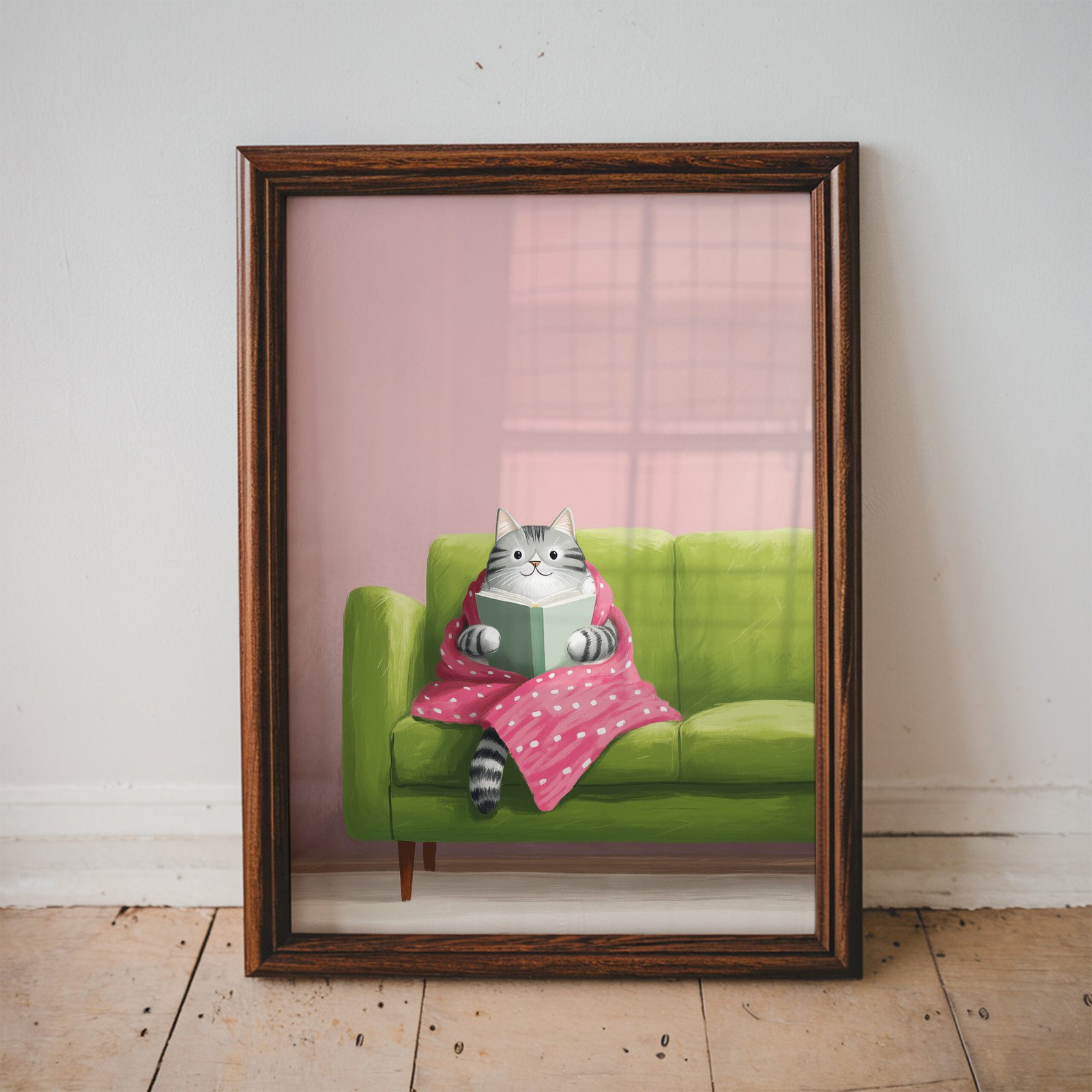 Cozy Cat Reading Book - Image 3