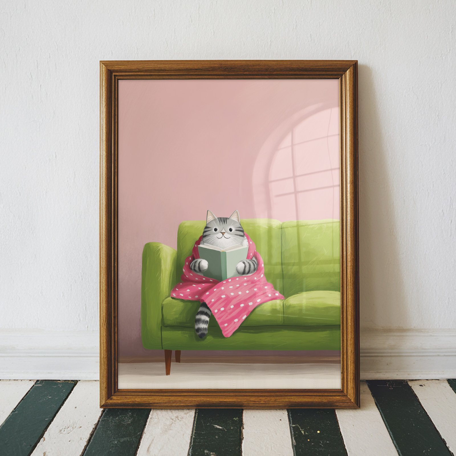 Cozy Cat Reading Book