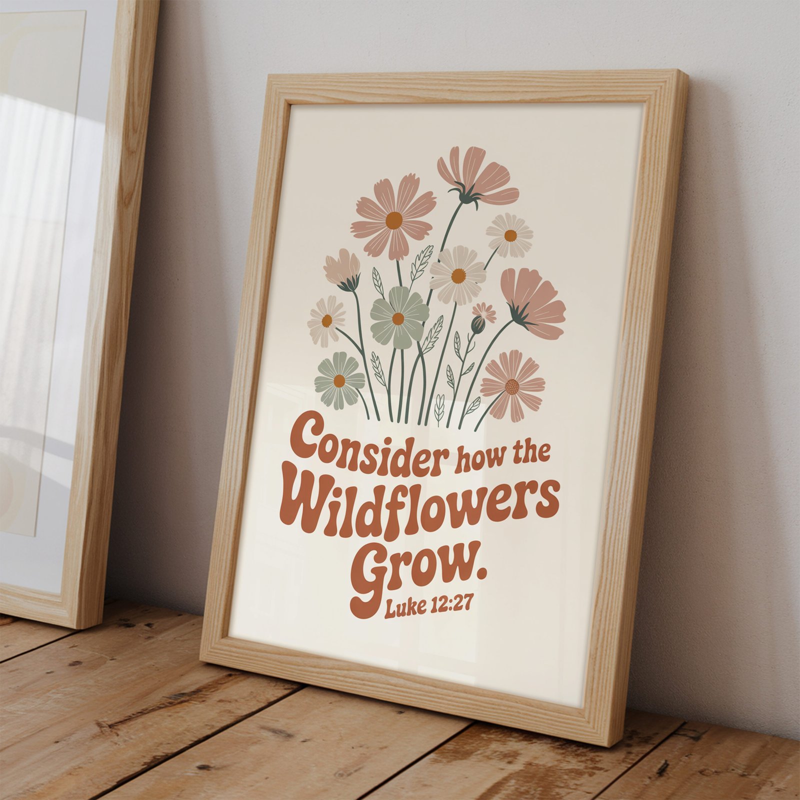Consider How the Wildflowers Grow - Christian Wall Art - Image 2