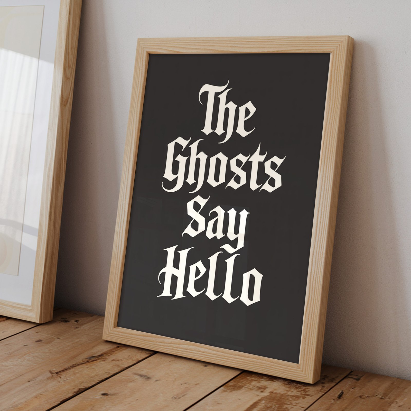 The Ghosts Say Hello Halloween Typography Print - Image 2
